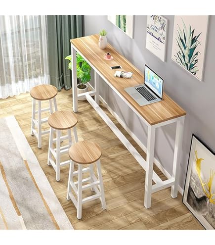 Amazon｜NEONMAN 無垢材製 カウンターテーブル テーブル 高さ110cm